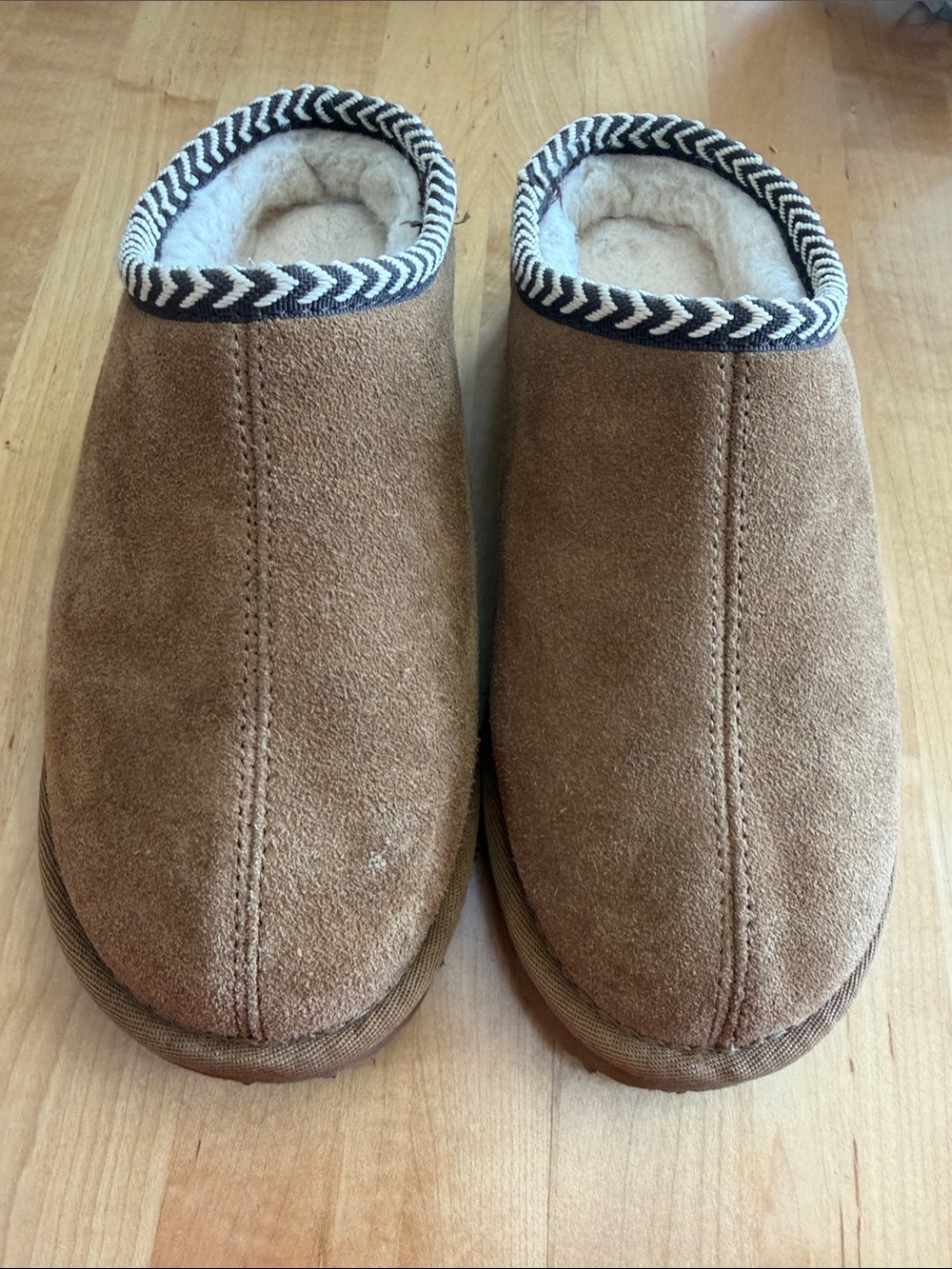 BearPaw Women's Tan Suede Slip-On House Mules